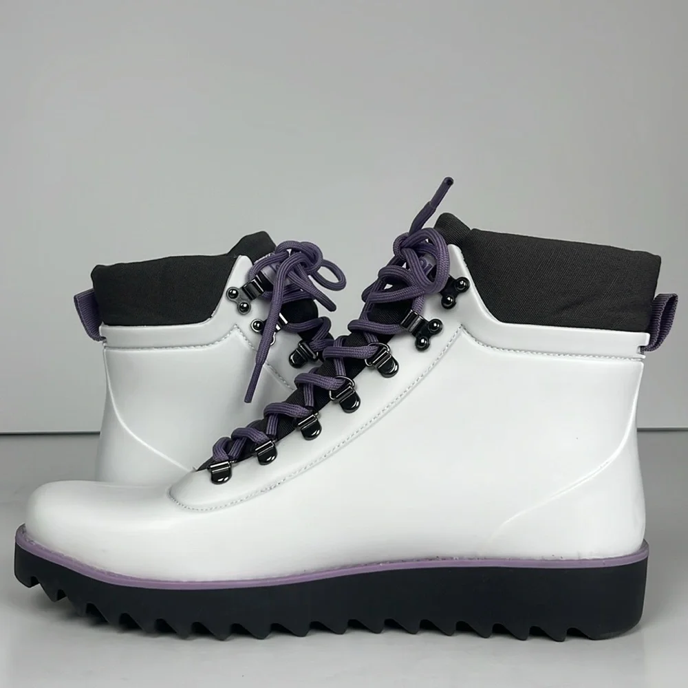 Jambu Rainey Hiker White and Purple Ankle Boots‎ / SZ 8.5
